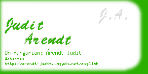 judit arendt business card